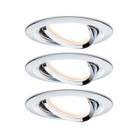 PAULMANN Vestavn� sv�tidlo LED Nova kruhov� 3x6,5W GU10 chrom v�klopn� 3-krokov�-stm�vateln� 934.70 P 93470