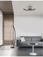 NOVA LUCE stropn� sv�tidlo NAGER �ern� hlin�k a akryl LED 28W 230V 3000K IP20 9481094