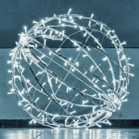 DecoLED LED světelná koule, ledově bílá, pr. 80 cm DecoLED LED světelná koule, ledově bílá, pr. 80 cm