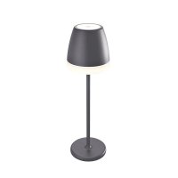 ACA Lighting LED SMD venkovn� stoln� lampa na baterie nab�jec� 2W 150LM 38d 3.000K tmav� �ed� CRI80 IP54 LG2193G-400