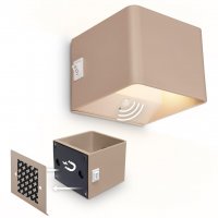 BRILONER Borra n�st�nn� sv�tidlo - 1,5W, 100lm, bezdr�tov�, LED, s pohybov�m �idlem, b�ov� 3879011