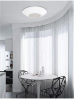 NOVA LUCE stropn� sv�tidlo ERA b�l� sklo a k�i���l chromovan� kov E27 2x12W 6311802