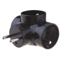 EMOS Z�suvka rozbo�ovac� 3x kulat� - �ern� 1905030050