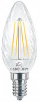 CENTURY LED FILAMENT SV��KA TWIST �IR� 4W E14 4000K 470Lm 360d 35x98mm IP20 CEN INTOR-041440