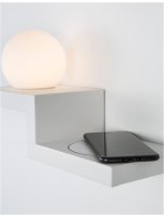 NOVA LUCE nástěnné svítidlo ROOM bílý hliník a opálové sklo vypínač na těle LED Samsung 6W 230V 3000K IP20 nabíjení telefonu 9183311 NOVA LUCE nástěnné svítidlo ROOM bílý hliník a opálové sklo vypínač na těle LED Samsung 6W 230V 3000K IP20 nabíjení telefonu 9183311