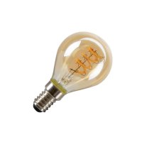 BIG WHITE (SLV) LED G45 LED ��rovka, zlat�, E14, f�zov� stm�v�n�, 2W, 2200K 1008650
