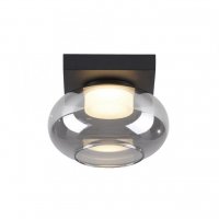 JUST LIGHT Kolekce Sch�ner Wohnen stropn� sv�tidlo SIA �ern�, kou�ov� sklo, stm�vateln�, pam�, SimplyDim 3000K