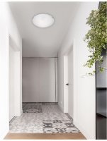 NOVA LUCE stropn� sv�tidlo SHELL b�l� a �ir� strukturovan� sklo E27 2x12W 702202