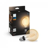 Philips HUE white LED Filament ��rovka E27 G93 7W 550lm 2100K IP20, stm�vateln�