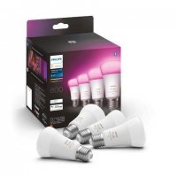 Hue Bluetooth LED White and Color Ambiance set 4ks ��rovek Philips 8719514328402 E27 A60 6,5W 800lm 2000-6500K RGB stm�vateln�