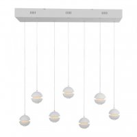 JUST LIGHT Kolekce Schöner Wohnen LED závěsné svítidlo bílá, 7-ramenné, stmívatelné, krokově stmívatelné 3000K JUST LIGHT Kolekce Schöner Wohnen LED závěsné svítidlo bílá, 7-ramenné, stmívatelné, krokově stmívatelné 3000K