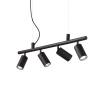 Závěsné bodové svítidlo Ideal Lux Dynamite SP4 Nero 231341 GU10 4x28W IP20 76cm černé Závěsné bodové svítidlo Ideal Lux Dynamite SP4 Nero 231341 GU10 4x28W IP20 76cm černé