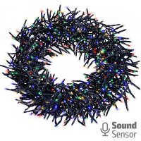 Solight LED venkovn� v�no�n� �et�z s d�lkov� ovl�d�n�m a zvukov�m senzorem - Cluster, 576 LED, 8 funkc�, �asova�, IP44, v�cebarevn� 1V11-M