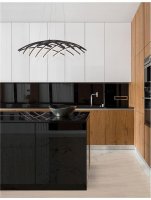 NOVA LUCE z�v�sn� sv�tidlo NARVI �ern� hlin�k a akryl LED 83W 230V 3000K IP20 stm�vateln� 9848138