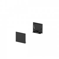 BIG WHITE KONCOV� KRYTY, na GRAZIA 20 profil k mont�i na st�nu standard, 2 kusy, ploch� proveden�, �ern� 1000567