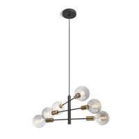 RENDL ARTEMIA 6 závěsné svítidlo černá česaná mosaz 230V E27 6x15W R14399 RENDL ARTEMIA 6 závěsné svítidlo černá česaná mosaz 230V E27 6x15W R14399