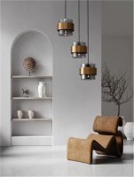 NOVA LUCE závěsné svítidlo SIANNA kouřové sklo mosazný zlatý kov E27 3x12W 230V IP20 bez žárovky 9236372 NOVA LUCE závěsné svítidlo SIANNA kouřové sklo mosazný zlatý kov E27 3x12W 230V IP20 bez žárovky 9236372