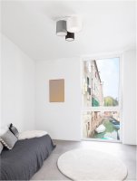 NOVA LUCE stropn� sv�tidlo BRYSON b�l� kovovov� z�kladna b�l�, �ern� a �ed� st�n�tko E27 3x12W 230V IP20 bez ��rovky 9555805