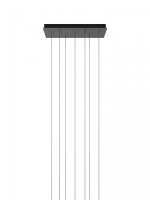 LODES R05L07 2000 �tvercov� rozeta pro 7 sv�tidel 70X45CM matn� �ern� CE