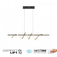 JUST LIGHT LED závěsné svítidlo černé mosaz nastavitelná výška Comfort Lift krokově stmívatelné 3000K LD 19113-68 JUST LIGHT LED závěsné svítidlo černé mosaz nastavitelná výška Comfort Lift krokově stmívatelné 3000K LD 19113-68