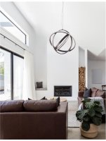 NOVA LUCE z�v�sn� sv�tidlo PERTONE �ern� fialov� hlin�k a akryl nastaviteln� LED 53W 230V 3000K IP20 stm�vateln� 9365012