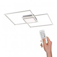 LEUCHTEN DIREKT is JUST LIGHT LED stropn� sv�tidlo, ocel, 60x60cm, CCT nastaven� teploty barvy, stm�vateln� 3000-5000K