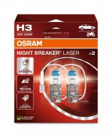 OSRAM H3 12V 55W PK22s NIGHT BREAKER LASER +150% v�ce sv�tla 2ks 64151NL-2HB