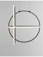 NOVA LUCE z�v�sn� sv�tidlo ARTE matn� �ern� hlin�k a akryl LED 48.6W 230V 3000K IP20 stm�vateln� 9114861