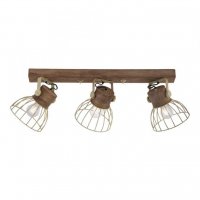 LEUCHTEN DIREKT is JUST LIGHT Stropn� sv�tidlo, matn� mosaz, E27 vym�niteln�, industri�ln� styl