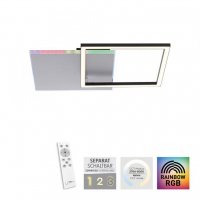 LEUCHTEN DIREKT is JUST LIGHT LED stropn� sv�tidlo hranat� hlin�k CCT stm�vateln� Rainbow RGB 2700-5000K LD 11327-95