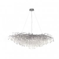 PAUL NEUHAUS Lustr, stříbrná, elegantní design, IP20, 400 skleněných přívěšků PAUL NEUHAUS Lustr, stříbrná, elegantní design, IP20, 400 skleněných přívěšků