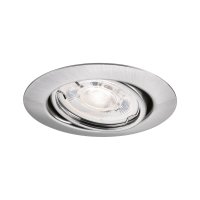 PAULMANN LED vestavné svítidlo Base GU10 Flat výklopné 4W 230V 2700K kov kartáčovaný PAULMANN LED vestavné svítidlo Base GU10 Flat výklopné 4W 230V 2700K kov kartáčovaný