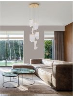 NOVA LUCE z�v�sn� sv�tidlo SIDERNO zlat� hlin�k a akryl LED 39W 230V 3000K IP20 9054442