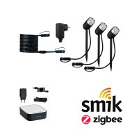 PAULMANN Plug & Shine startovac� sada Smart Home smik Gateway + LED bodov� zahradn� sv�tlo Pike z�kladn� sada RGBW+