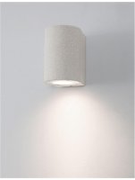 NOVA LUCE venkovn� n�st�nn� sv�tidlo LIDO b�l� p�skovec sklen�n� difuzor GU10 1x7W IP65 100-240V bez ��rovky sv�tlo dol� 9790531