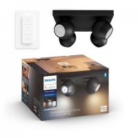 Philips HUE WA Buckram bodov� LED sv�tidlo 4x GU10 5W 350lm 2200-6500K IP20, �ern� + ovlada�