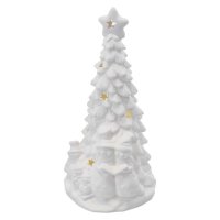 EMOS LED keramick� stromek se sn�hul�ky, 33,5 cm, 2x AA, vnit�n�, tepl� b�l� DCLW31