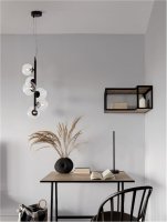 NOVA LUCE závěsné svítidlo ODILLIA matný černý kov a sklo G9 6x6W 230V IP20 bez žárovky 9009251 NOVA LUCE závěsné svítidlo ODILLIA matný černý kov a sklo G9 6x6W 230V IP20 bez žárovky 9009251