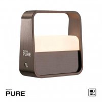 PAUL NEUHAUS LED stoln� lampa Pure Go tmav� hn�d� na baterie dotykov� vyp�na� USB 2700K PN 4055-34