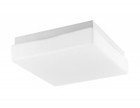 Nova Luce Elegantn� koupelnov� stropn� sv�tidlo Cube z b�l�ho op�lov�ho skla - 1 x 40 W, 205 x 205 x 70 mm NV 6110041