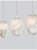 NOVA LUCE závěsné svítidlo ICE bílé sklo s přechody a bílý kov G9 5x5W 230V IP20 bez žárovky 9260235 NOVA LUCE závěsné svítidlo ICE bílé sklo s přechody a bílý kov G9 5x5W 230V IP20 bez žárovky 9260235