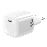 Solight 33W GaN fast charge USB-C adapt�r, b�l� DC74W