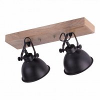 LEUCHTEN DIREKT is JUST LIGHT N�st�nn� a stropn� sv�tidlo v �ern� barv� dvouramenn� v retro proveden�