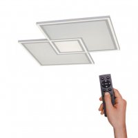 LEUCHTEN DIREKT is JUST LIGHT LED stropn� sv�tidlo, b�l�, d�lkov� ovlada�, stm�vateln�, CCT, IP20 2700-5000K