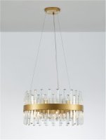 NOVA LUCE z�v�sn� sv�tidlo CROWN sat�nov� zlat� kov �ir� k�i���l (48 ks) G9 7x5W 230V IP20 bez ��rovky 9695218