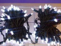 LED světelný řetěz 120LED FLASH černý kabel ledově bílá 10m EASY FIX LED světelný řetěz 120LED FLASH černý kabel ledově bílá 10m EASY FIX