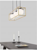 NOVA LUCE závěsné svítidlo JULIET mosaz a černý kov bílé opálové sklo E14 3x12W IP20 bez žárovky 9206402 NOVA LUCE závěsné svítidlo JULIET mosaz a černý kov bílé opálové sklo E14 3x12W IP20 bez žárovky 9206402