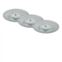 BRILONER 3ks sada LED vestavn� sv�tidlo, pr. 7,5 cm, hlin�k IP44 BRI 7204-039