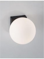 NOVA LUCE n�st�nn� sv�tidlo JOLINE �ern� kov a hlin�k b�l� op�lov� sklo vyp�na� na t�le LED 1x6W 230V 3200K IP20 9919601