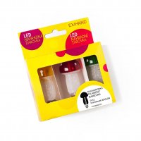 LED Blistr FILAMENT Muchom�rka barevn� 3 ��rovky 20V/0,2W